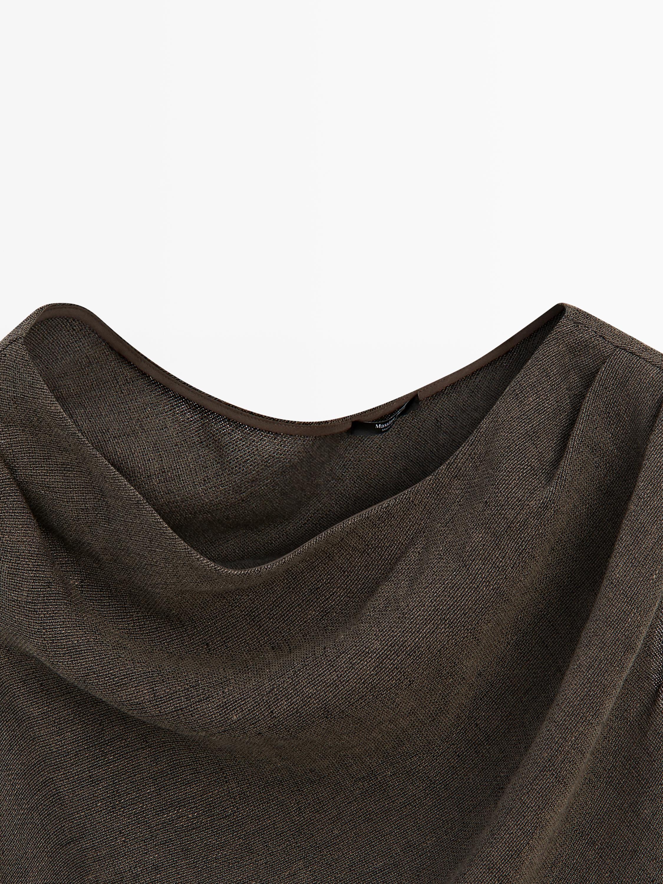 100% linen midi dress with shoulder detail